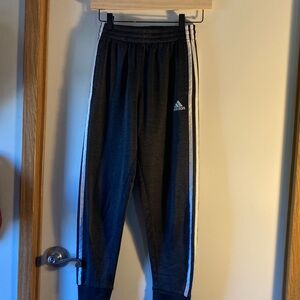 Adidas Kids Dark Gray Joggers with White Accents (B)